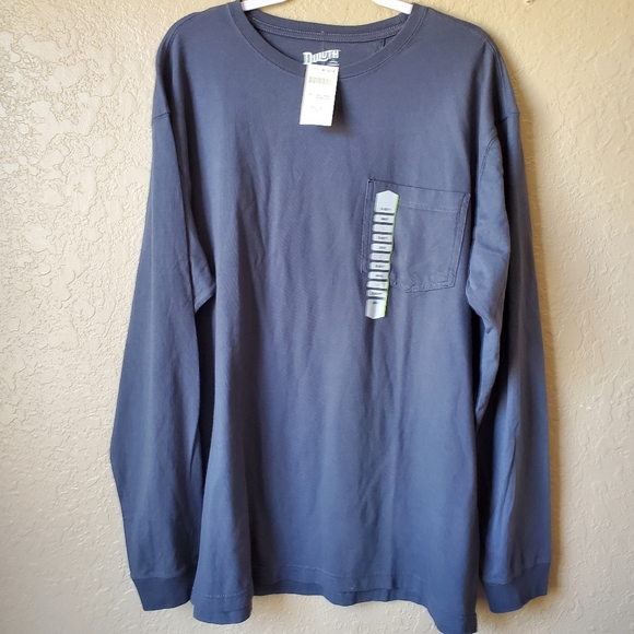 Men's Longtail T Relaxed Fit LS Crew with Pocket - Picture 1 of 3
